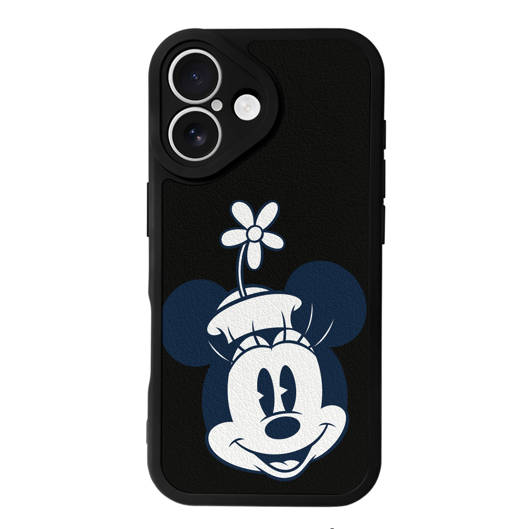 （画像用） ミッキーマウス Mickey Mouse 【iPhone 16シリーズ対応】シリコンスマホケース（レザー調） 材質：シリコン